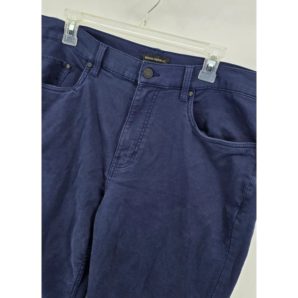 Banana Republic Mens Pants Size 38x32 Navy Blue Straight Leg Chino Trousers